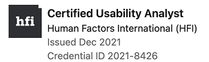 certified by usability analyst
